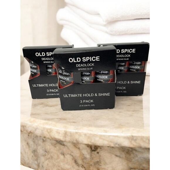3 X 3 PK Old Spice Deadlock Spiking Glue Ultimate Hold & Shine - Picture 1 of 6